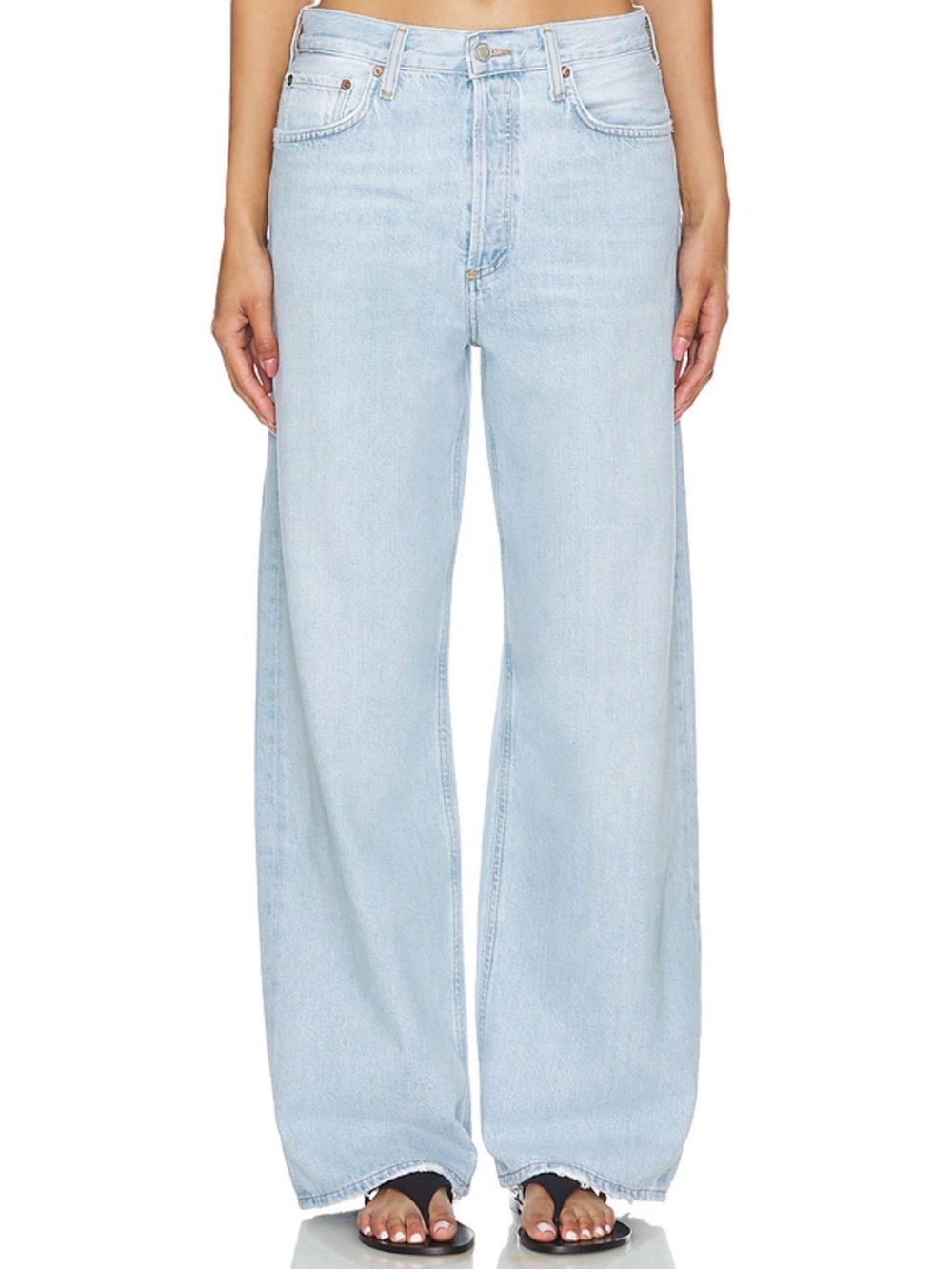 AGOLDE Low Slung Baggy Jeans Fragment Light Wash Size 23